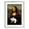 Stupell Industries Mona Lisa Cat Lady Framed Print Under Glass, design by Masters Redux